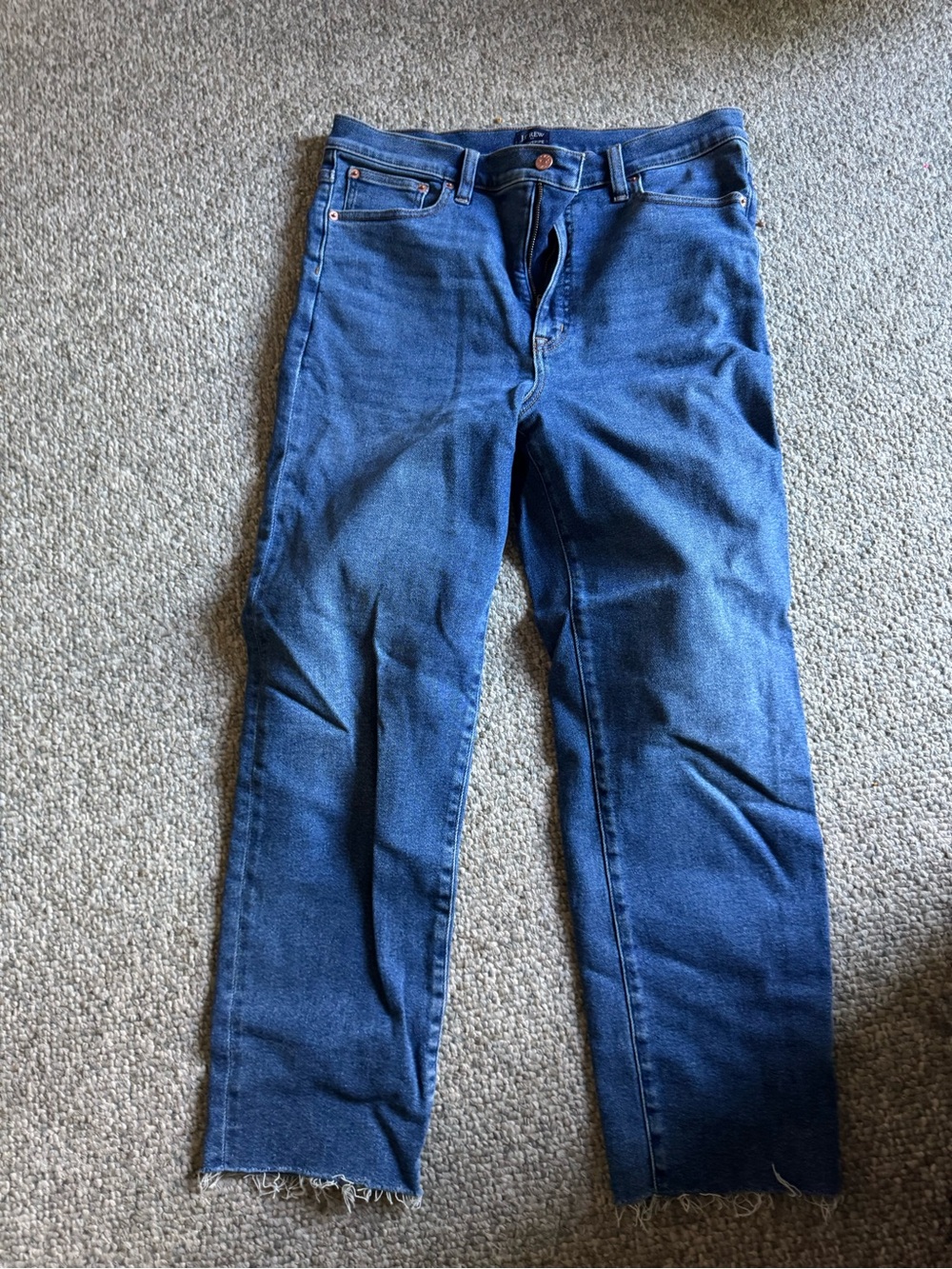 J. Crew Factory Women's Straight-Leg Jeans in Medium Blue Denim